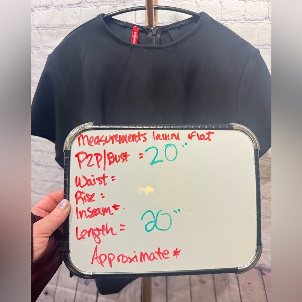 SPANX The Perfect Funnel Top Ponte Shirt Zip Back Short Sleeve Slimming Medium - Picture 5 of 15